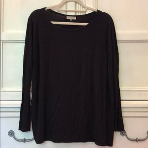 Amour Vert Black cotton long sleeve top